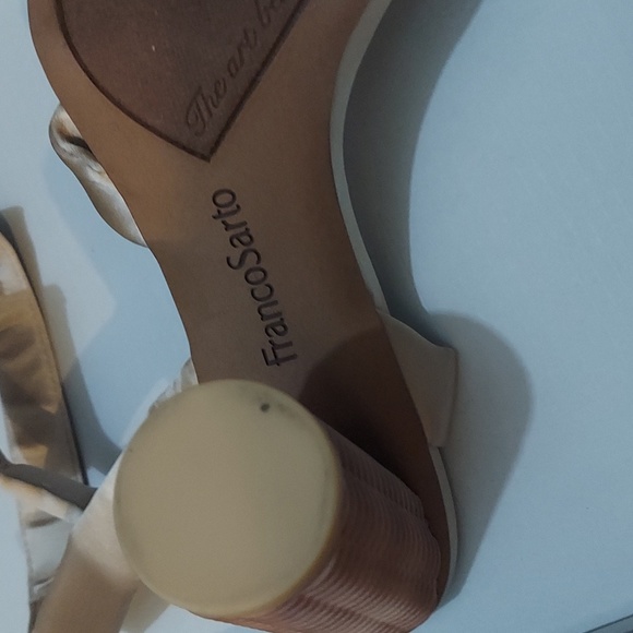 Franco Sarto Shoes Franco Oma Block Heel Dress Sandal (Champagne ) Used Once - Picture 7 of 8